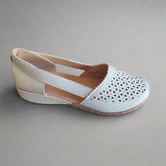 Leandra | Orthopädischer Komfortschuh aus Premium-Material in Weiß