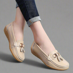 Answina | Orthopädische Halbschuhe aus Premium-Leder in Beige