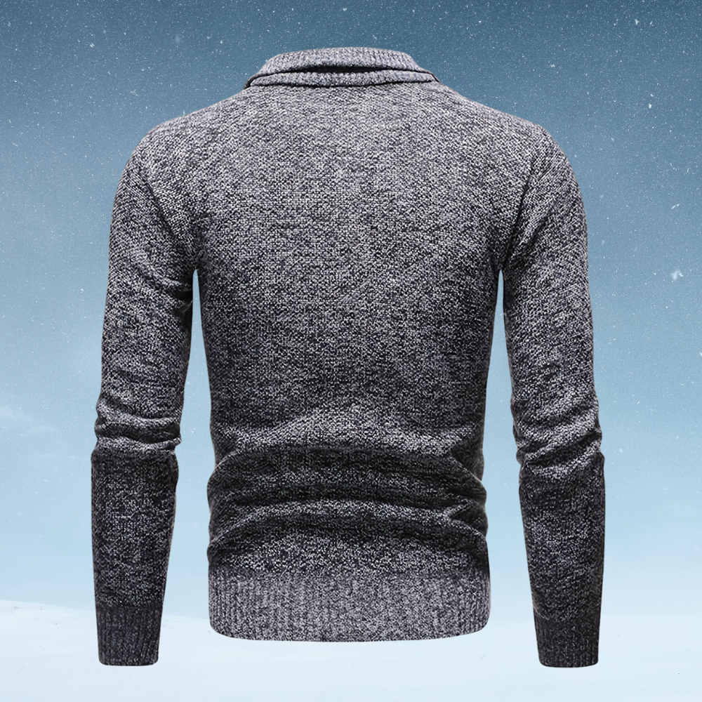 Gustav - Thermopullover mit halbem Reißverschluss