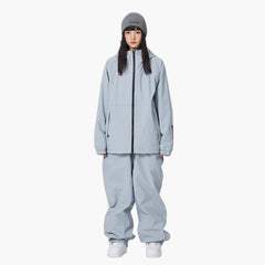 Zweiteiliges Skianzug Set für Unisex in Grau