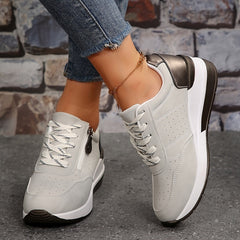Zelda | Leicht Orthopädisch Sneaker in Suede Grau (Fast ausverkauft)