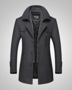 Noah | Herren Klassischer Langer Parka in Grau