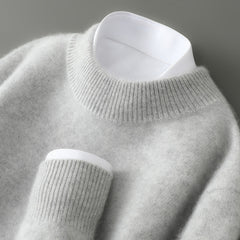 Wayne - Bequemer und warmer Pullover in Hellgrau