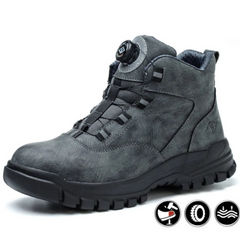 Wyatt - Stoßfeste Sicherheitsstiefel - Drehverschluss-Schnürsystem in Grau