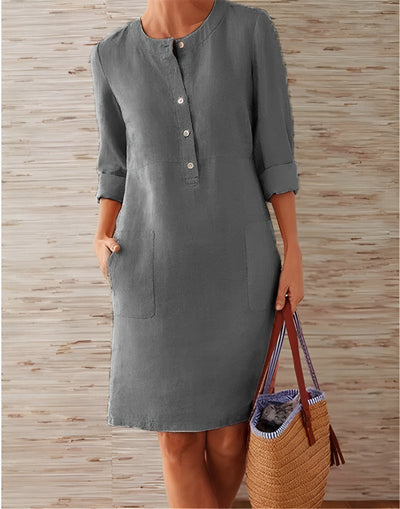 Blaire - Elegantes und lockeres Leinenkleid für Damen