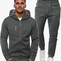 Slim-Fit Trainingsanzug für Herren in Dunkelgrau
