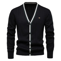 Sam - Elegante Strickjacken für Herren in Schwarz