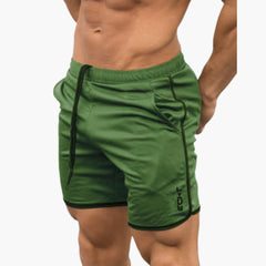 Sport Shorts für Herren – Fitness- und Laufbekleidung mit Taschen in Grasgrün