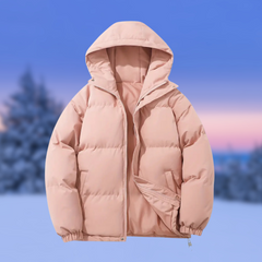 Klassisches Design Kapuzenjacke in Rosa