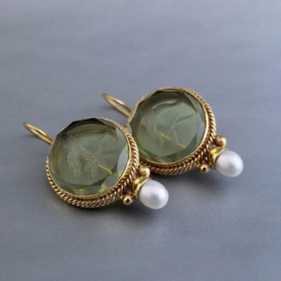 Theresia – Antik-Pearl Ohrringe