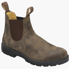 Herren Chelsea Stiefel mit Schaft und Einsätzen zum Hineinschlüpfen in Braun