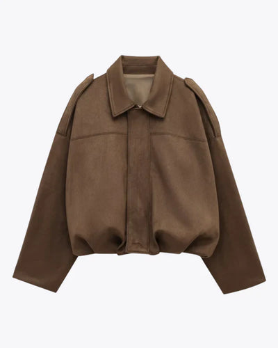 LUMIÈRE | FAUX SUÈDE BOMBERJACKE