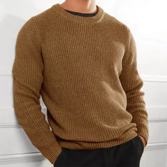 Bastian | Stylischer Pullover mit Rundhalsausschnitt für Herren in Braun
