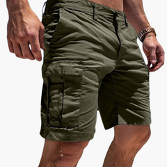 Herren Cargo-Shorts in Kniehöhe mit mehreren Taschen für den Sommer in Grün