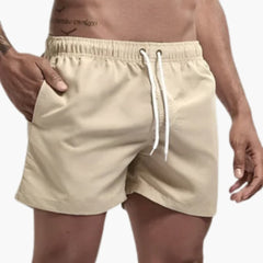 Schnelltrocknende Badehose - für Herren mit sportlichem Look in Khaki