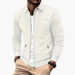 Ben | Leichte Herren-Übergangsjacke mit Reißverschluss in Weiß