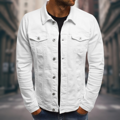 Jörg™ | Tailored Jeansjacke in Weiß