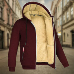 Remy™ - Herren Fleece Hoodie in Bordeaux