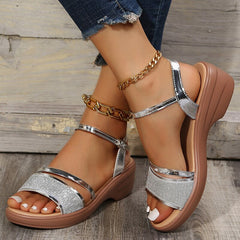 Podilife - Moderne orthopädische Sandalen im römischen Look in Silber