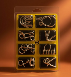 LogicCraft | Kreatives Metallpuzzle-Spielzeug zur Förderung kognitiver Fähigkeiten in Gelb