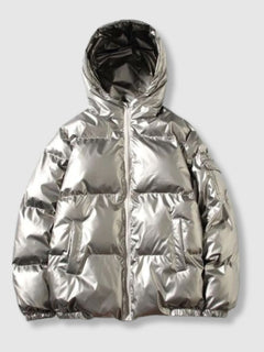 Gepolsterte Herren Pufferjacke in Grau
