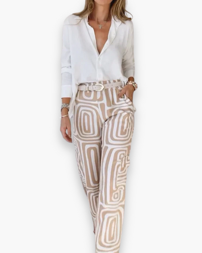 Damen Elegantes Twin Set | Modisch Zweiteiliges Ensemble