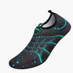 Unisex Barfuß schuhe mit flacher Sohle für Outdoor Aktivitäten. in Grün / Schwarz