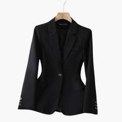 Taillierter Blazer für Damen - Einreihig & Elegant fürs Büro in Schwarz