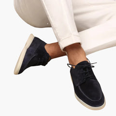 Wildleder Slipper Mokassins für Herren in Marineblau