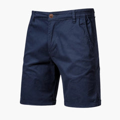 Herren Baumwollshorts mit Gummibund und Seitentaschen in Marineblau