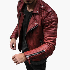 Strukturiertes Freizeitjacke für Herren in Rot