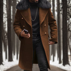 Niklaus – Lange Warme Winterjacke Für Herren in Dunkelbraun