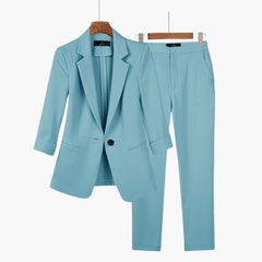 Elegantes Blazer- und Hosen-Set für Frauen - Perfekter Anzug in Blau