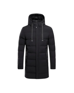 Vinzenz® | Lange Winterjacke Gianluca in Schwarz