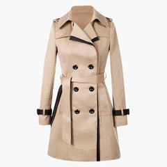 Trenchcoat mit Gürtel für Damen in Khaki