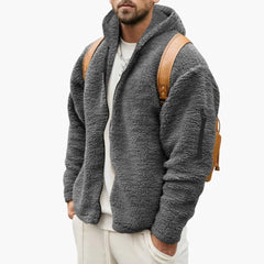 Warm Hoodie Jacke für Herren in Dunkelgrau