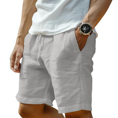 Herren Sommer Shorts mit Gummibund und Kordelzugverschluss in Grau