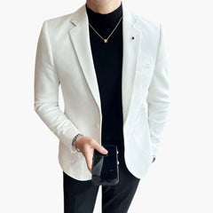 Taillierter Blazer - Modern Fit Herren Sakko für Events in Weiß