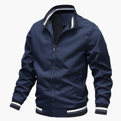 Herren Bomberjacke mit Reißverschluss und Rippkragen