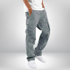 Herren Cargohose Wide Fit | Mit Taschen in Grau