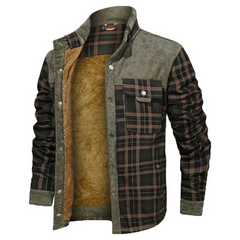 Herren Winterjacke Warm Gefüttert | Komfortabel in Grün/Braun
