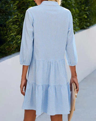 Raquel - Kariertes Button-Down-Kleid