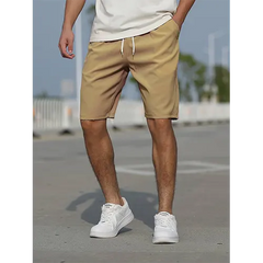 Sommerliche Herren Shorts mit hoher Taille und Atmungsaktivität in Khaki