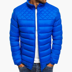 Elegante Steppjacke - Herren Winterjacke mit Reißverschluss in Königsblau