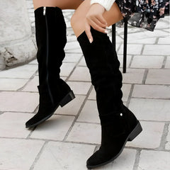 Fenja® | Wildlederstiefel in Schwarz