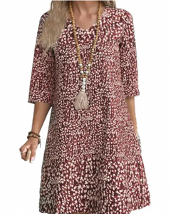 Alma - Casual Kleid - Saisonale Eleganz in Rot