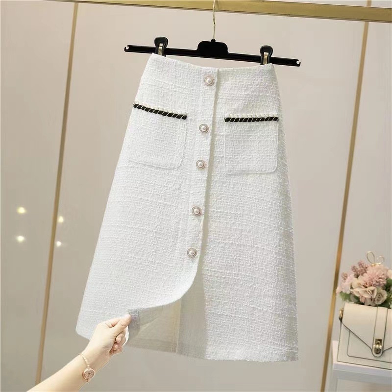 Morgan - A-Linien-Tweedrock für Damen mit hoher Taille