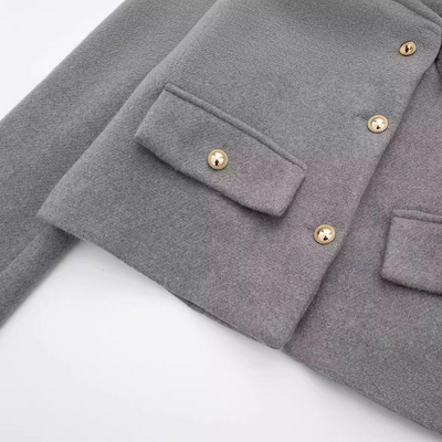 Cove - Lässiger Kurzmantel mit Besatz für Damen