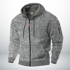 Mila | Fleecejacke Herren modern & trendy in Grau
