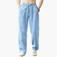 Nils | Lässige Sommerhose mit lockerer Passform in Himmelblau